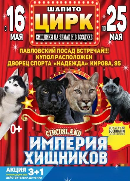 Цирк-шапито «Circusland». Империя хищников, Павловский Посад